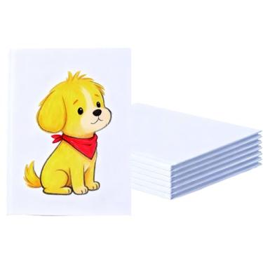 Imagem de JGYXQYD 6PCS 6x8 Inch White Blank Books for Kids to Write Stories, Hardcover Sketchbooks for Students Empty Blank Comic Book DIY Make Your Own Book Blank inside 48 Pages