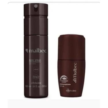 Imagem de Malbec, Desodorante Body Spray 100ml e Antitranspirante Roll-On 55ml, Kit 2 Unidades