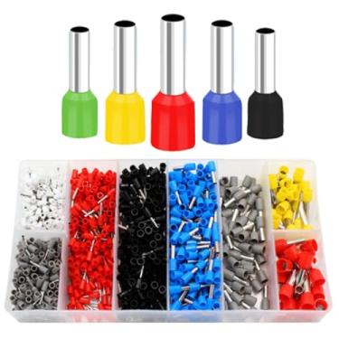 Imagem de Conjunto de terminais de tubo VE 450/800 peças, 1508/E7508 conectores de prensa a frio tipo agulha, orelhas de fio de cobre puro para 0,5-2,5 mm² (800 peças)