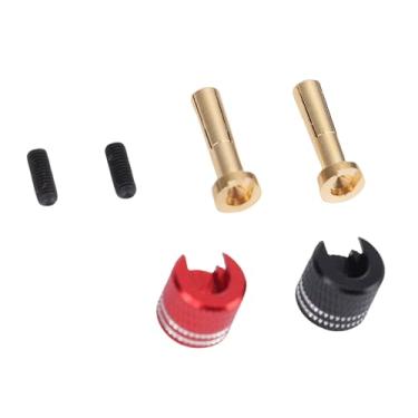 Imagem de SPYMINNPOO 2 Conectores de Plugue do Dissipador de Calor Rc Dos Pces, Plugues do Dissipador de Calor Bateria de Banana de 4mm Com Apertos, para 1 10 Carros Rc, Preto & Vermelho