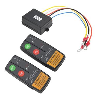 Imagem de RiToEasysports Controlador de Guincho Elétrico, Kit de Controle Remoto de Guincho Sem Fio Com Alcance de 75 Pés para Sistemas 12V 24V, Ideal para Caminhões ATVs Veículos Offroad