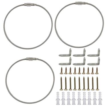 Imagem de KAKUPPA 6 peças de âncoras de parede para móveis com parafusos, tiras antipontas resistentes para espelho de estante de livros, kit de segurança à prova de crianças para pais com impermeabilização de