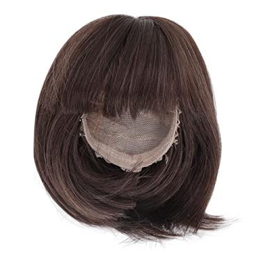 Imagem de Zerodis Peruca de Boneca Artesanato Coleção Artesanato Materiais Peruca de Cabelo para Boneca 1/3 Bjd Cor Rosa Fácil Corte Diy para Dramatização de Fibra Macia Comprimento do Ombro Curto (Castanho