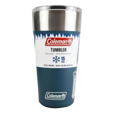 Imagem de 2X Coleman Copo Termico De Cerveja Inox Com Abridor Azul 600