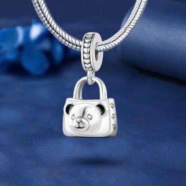 Imagem de 1 bolsa de urso elegante com berloque de prata para mulheres, faça você mesmo, fabricação de joias e roupas diárias, decoração de joias combinando para mulheres, presente para mamãe