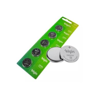Imagem de Bateria Lithium Elgin Cr2032 Botao 3V Blister Com 5 Unidade