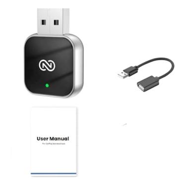 Imagem de Adaptador de carro sem fio para Celular Bluetooth Wifi - Conversão de multimídia com fio para sem fio, Plug & Play, design mini estável, compatível com iPhone iOS 10+ e veículos com CarPlay com fio