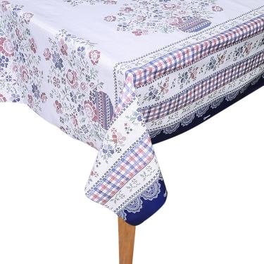 Imagem de Toalha De Mesa Térmica Impermeável Pvc Bordada 1,40 X 2,00