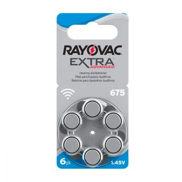 Imagem de Bateria Auditiva Tamanho 675 Com 6 675Aux-6Xebra