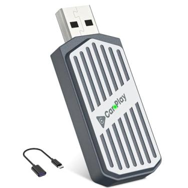 Imagem de Adaptador CarPlay Sem Fio para Android e iPhone, Stage LinkFree 2 em 1 Mini CarPlay Com Fio para Sem Fio, Adaptador USB-C/USB Plug & Play Bluetooth para Carro, Controle Estável e Sem Atraso