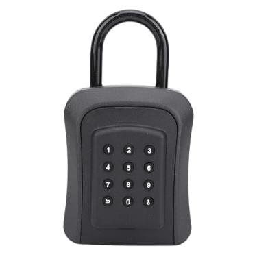 Imagem de ASHATA Caixa de Bloqueio Com Chave Portátil, Caixa de Bloqueio Com Chave de Acesso Remoto Sem Fio, IP65 Bluetooth Mecânico Keyless Entry App Control U Shackle Cofre Digital para