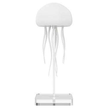 Imagem de Controle Voz Lampada Agua Viva Dançante 171x86x86mm 8 Cores Luz Noturna Quarto Luminaria Quarto(Com base)