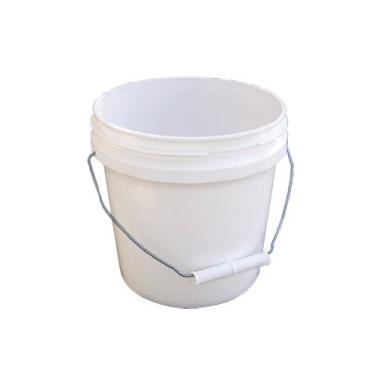 Imagem de Balde de plástico industrial Encore Plástico Branco com alça, 1 Gallon, White