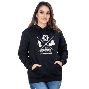 Imagem de Blusa Moletom Feminina Agronomia Bolso Canguru Conforto - Campero, M, 