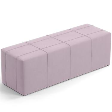 Imagem de Puff Decorativo Living 140 Cm Roma W01 Suede Rosê - Lyam