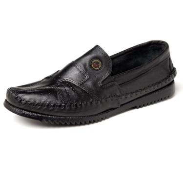 Imagem de Sapato Casual Mocassim Sapatilha Masculino Confortável Preta (39)
