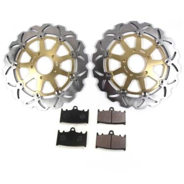 Imagem de Discos e pastilhas de freio dianteiro Arashi para Suzuki GSXR 600 1997-2003, GSXR 750 2000-2002, acessórios de substituição de motocicleta dourado