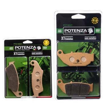 Imagem de Potenza Kit Pastilha de Freio Semi-Metálica XT Evolution, Dianteira e Traseira, para Honda XRE 190 ABS de 2016 até 2024, XRE 300 ABS de 2019 Até 2023