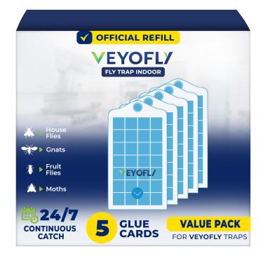 Imagem de VEYOFLY Refil para Armadilha de Insetos Voadores: Captura com Placa Adesiva - Segurança Residencial (Refil com 5 unidades)