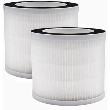 Imagem de HODSEUKIN Filtro HEPA verdadeiro HSE200 de substituição compatível com purificador de ar Hathaspace Hse200, odor de filtragem de filtro de alta eficiência, fumaça de poeira, pólen, pacote com 2