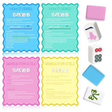 Imagem de FYSUIMU 4Pcs Colorful Mahjong Shuffler Cards Mahjong Tile Mixer Double-Sided Scalloped Plastic Shufflers Accessories for Home Party Game Lover Supplies (Multicolor)