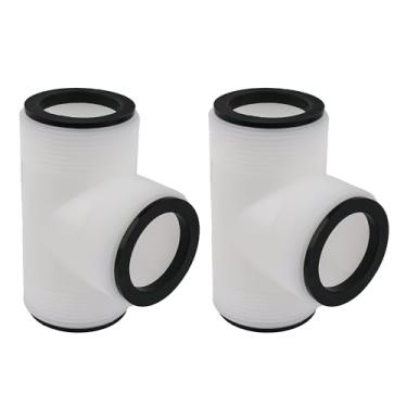 Imagem de Conector de mangueira divisor T para bombas Intex & Coleman, mangueira de piscina de 3,8 cm, serve para bombas de filtro, geradores de cloro e sistemas de sal, pacote com 2