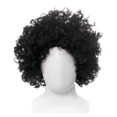Imagem de Peruca Afro Black Power Volumosa para Fantasia, Carnaval e Cosplay, Cabelo Sintético Preto, Estilo Anos 70