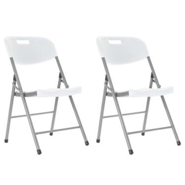 Imagem de Kit 2 Cadeiras Paris Dobráveis Branca Branca