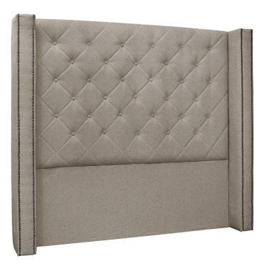 Imagem de Cabeceira Casal 1,40m Vicenza Linho Rústico Areia
