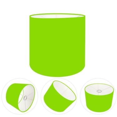 Imagem de Cúpula Abajur E Luminária Cilíndrica Vivare Cp-7007 ø20x22cm - Bocal Nacional Verde-limão