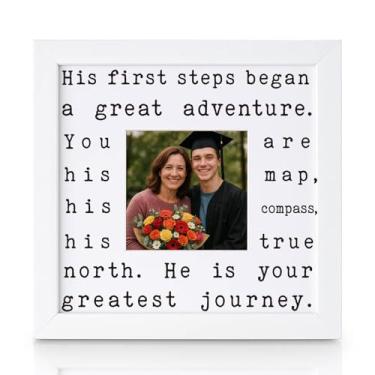 Imagem de THYGIFTREE Presentes para mãe do filho | Moldura sentimental do dia das mães para aniversário da mãe, Natal | Lembrança I Love You, presentes para meninos e mães | Presentes exclusivos para mães que