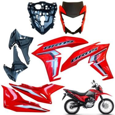 Imagem de Carenagem Nxr Bros 160 Modelo 2022 2024 Asa do Tanque Tampa lateral Fr