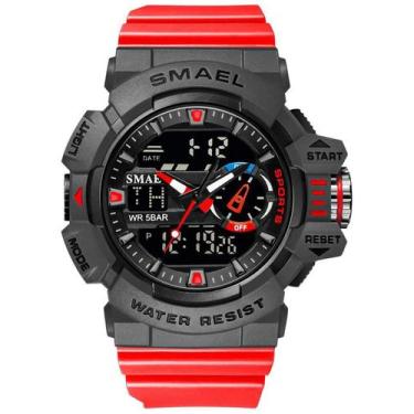 Imagem de Relógio Gosasa S-Shock 8043_Red LED digital à prova d'água para homens