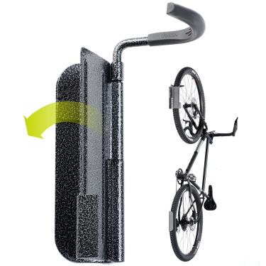Imagem de Suporte de parede giratório para bicicleta da Delta Cycle - Suporte de bicicleta de garagem oscila 90 graus para mais espaço - Suporte de parede de bicicleta com bandeja traseira de pneu - Suporte