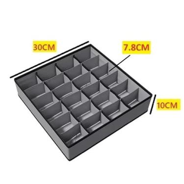 Imagem de Caixa organizadora dobrável com gavetas, ideal para guardar roupas íntimas, meias, cuecas e calcinhas.