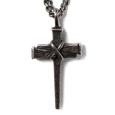 Imagem de Hero Company Colar de cruz para homens - Colar cristão de aço inoxidável "Nailed to the Cross Gálatas 2:50.8 cm - Ajuda a emparelhar veteranos com um cão de serviço ou cão de abrigo