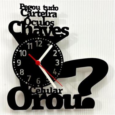 Imagem de Relógio de Parede Moderno Deus é Bom o Tempo Todo MDF Decoração Sala Quarto Cozinha Lazer (Cru,Relógio Pegou tudo)