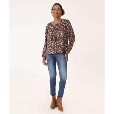 Imagem de Calça Jeans Skinny Puídos Feminina-18070 - Vizzy Jeans, 40, Azul