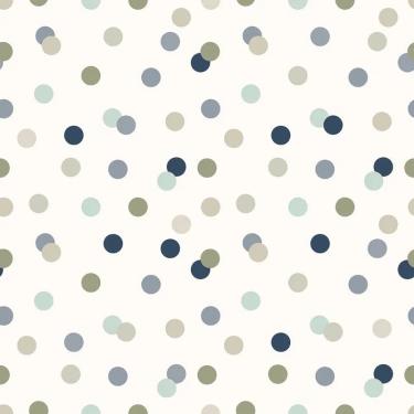 Imagem de Papel de Parede Revoada Confete azul, Menta e Cinza 4412