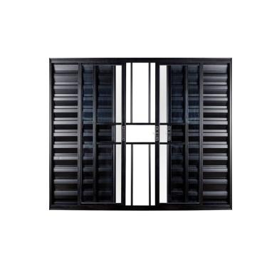 Imagem de Janela Veneziana 6 Folhas Central com Grade Vidro Liso 100x200cm Ecosul Esquadrisul