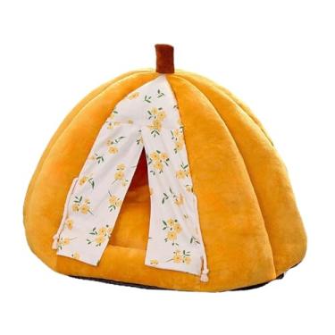 Imagem de Fenteer Cama para gatos de interior, tenda com almofada removível, fundo antiderrapante, cama para filhotes, aconchegante para animais de estimação de, L