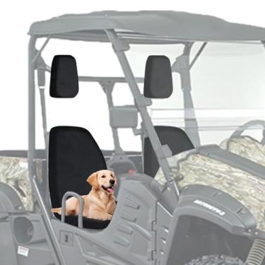 Imagem de Chikia Hisun 500 Capas de assento UTV 1680D para Hisun UTV 500 700 Axis 500 700 Massimo MSU500 MSU700 Coleman UT500 UT700 resistente à água conjunto de capa de assento externo