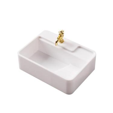 Imagem de simhoa Lavatório para Casa de Bonecas *Escala 1/12 *Adornos Realistas *Acessórios DIY *Móveis para Casa de Bonecas *Adereços para Fotos *Adereços de Cenário, 5x3.5x1.5cm