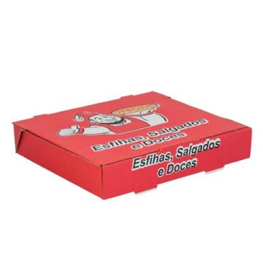 Imagem de Kit Embalagem para Esfiha Nº 50 Timbrada 50x50x4 cm C/10 Unidades