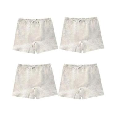 Imagem de Calcinhas De Algodão Macio E Respirável Para Meninas, 4 Peças, Cores S