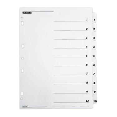 Imagem de Divisórias Para Fichário A4 Artik 10 Divisões C/Visor