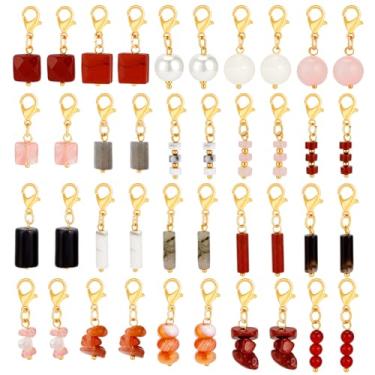 Imagem de PH PandaHall Pingentes de pedras preciosas com 20 estilos, pingentes de pedras mistas, pingentes de cristal de ouro para colar, pulseira, brinco, faça você mesmo, presente de artesanato Eid Mubarak