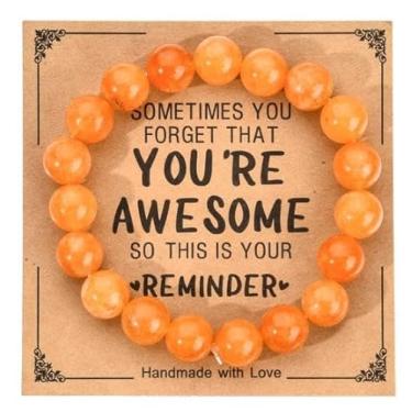 Imagem de Pulseiras de contas presentes para mulheres e homens, pulseira elástica de pedra natural feita à mão, pulseiras de amizade para casais, One Size, Vidro, Sem Pedra Preciosa