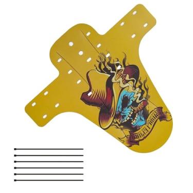 Imagem de Para-lama de bicicleta MTB Mountain Road Bicycle, acessório para ciclismo, peça única (1 unidade).(Yellow Zombie)