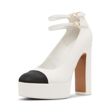 Imagem de Steve Madden Sapato feminino Peyton, Couro branco, 38